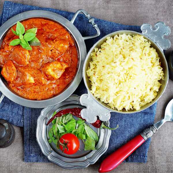 Butter Chicken z szafranowym ryżem