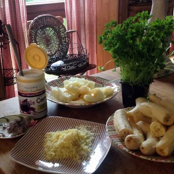 Fioletowa kukurydza + melon + banan + skórka z cytryny