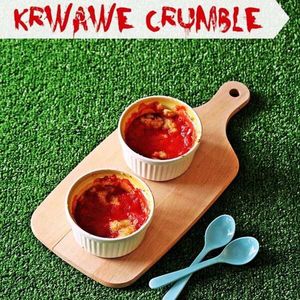 Krwawe crumble z truskawkami