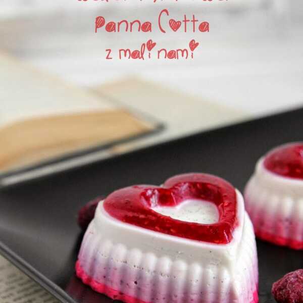 Walentynkowa panna cotta z malinami