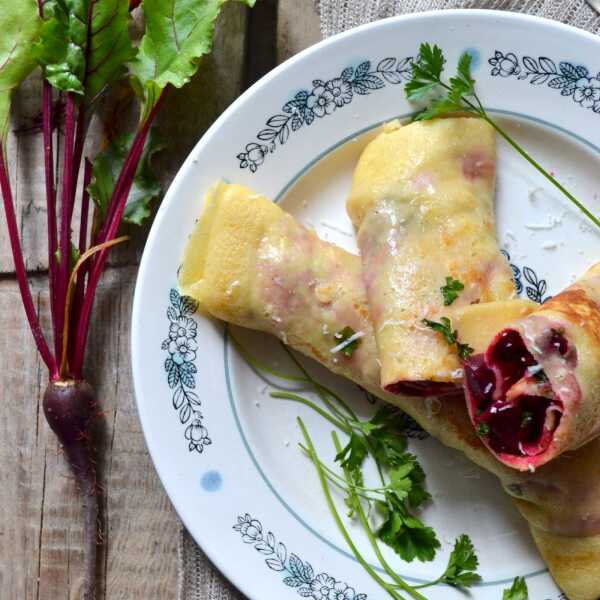 Naleśniki z botwinką i parmezanem 