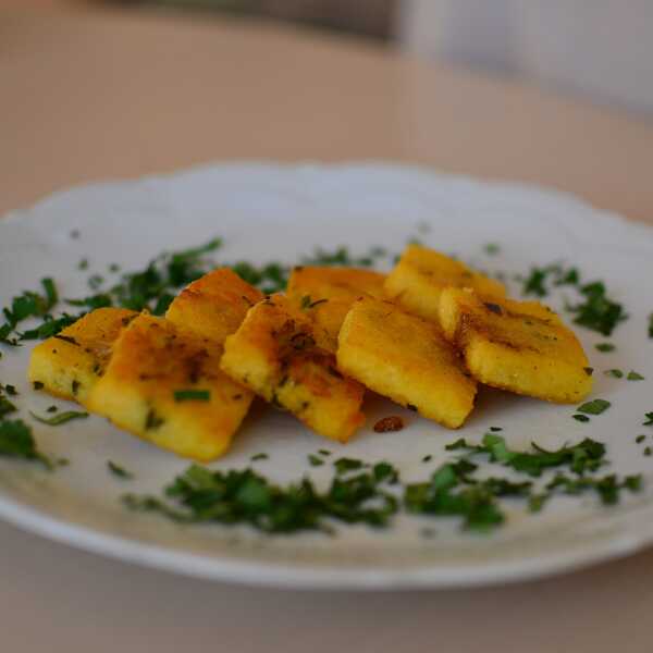 Polenta z grzybami