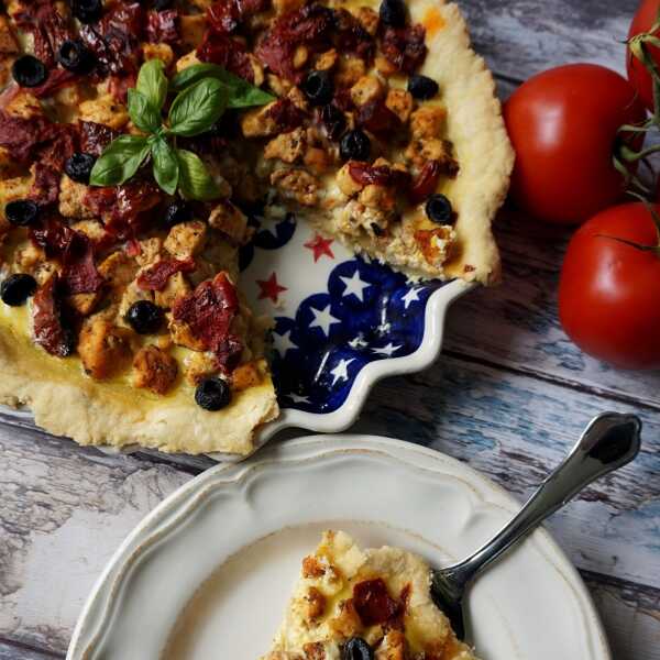 Quiche z kurczakiem i pomidorami