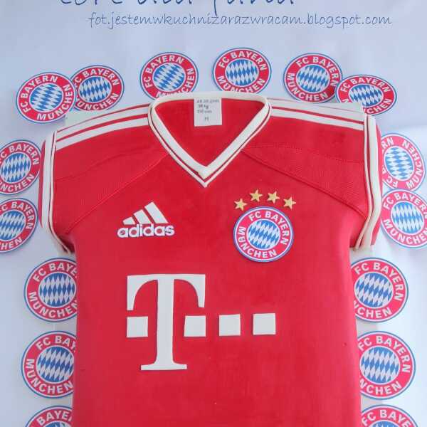 Koszulka piłkarska - tort fana Bayernu