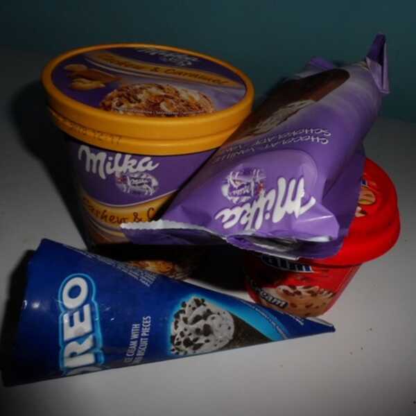 R&R Ice Cream, lody Milka Cashew & Caramel