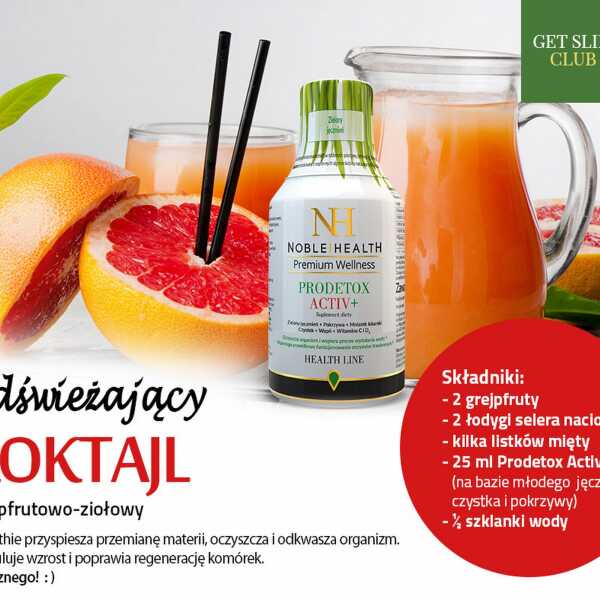 Grejfrut + seler naciowy + mięta + prodetox activ+