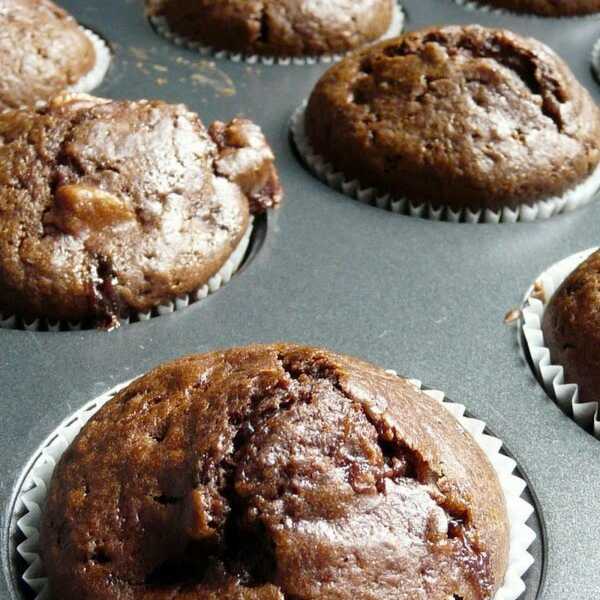 Muffinki czekoladowe z bananem